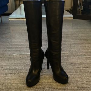 Pour la Victoire platform knee high boots